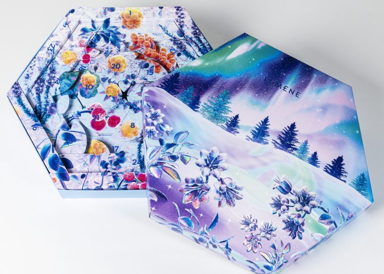 Is this the most beautiful cosmetics calendar? The unique structure of the calendar, created in collaboration with LUMENE, Metsä Board, and Van Genechten, makes it particularly impressive